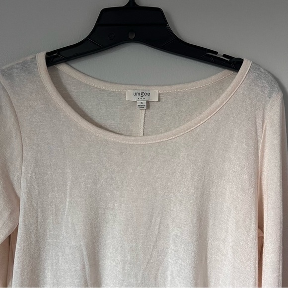 Women’s Umgee 3/4 Flare Sleeve Tunic in Cream Size Small - Picture 4 of 10